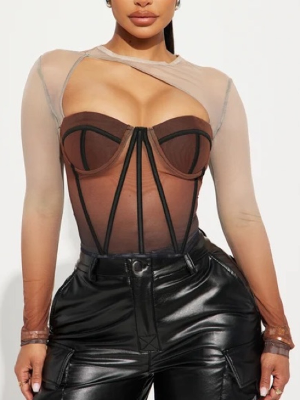 FASHION NOVA Sights On Me Mesh Top
